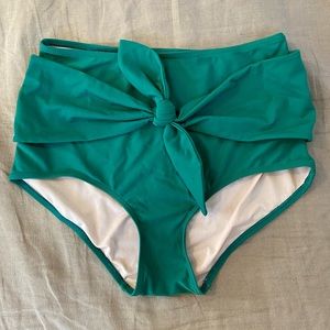 EUC Kortni Jean high waist tie front swim bottoms